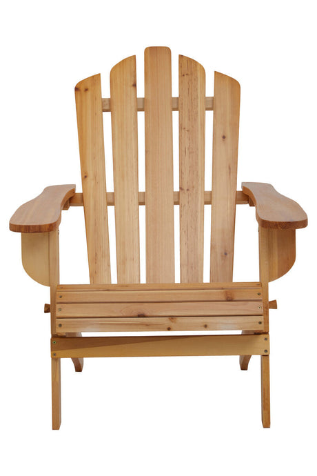 Orsina Wooden Adirondack Chair with Wide Armrests for Comfortable Outdoor Seating