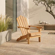 Orsina Adirondack Chair in natural wood finish, perfect for outdoor seating and relaxation