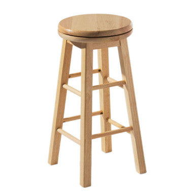 Natural wood Bar Stool with a simple design, perfect for kitchens and home bars