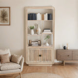 Verty Furniture Wooden Bookcase with Multiple Shelves and Elegant Design for Home Decor