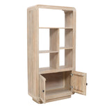 Verty Furniture Wooden Bookcase with Four Shelves and Two Doors for Stylish Storage