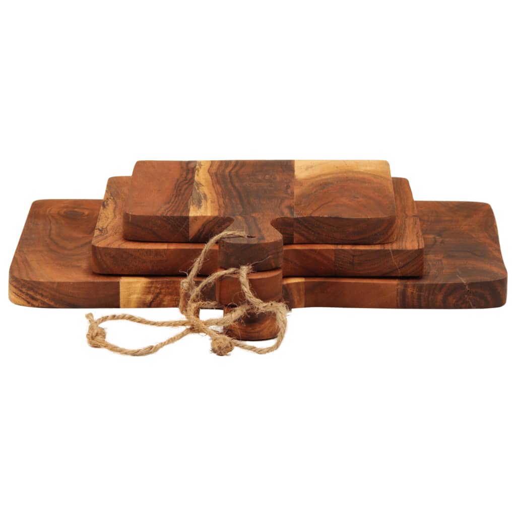 vidaXL Chopping Board 3pcs Solid Wood Acacia vidaXL