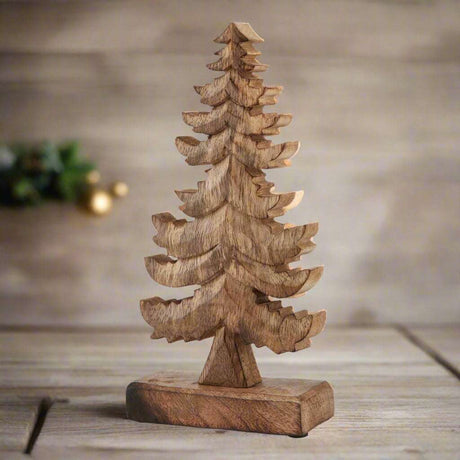 Shades 4 Seasons Wooden Christmas Tree Decoration BROWN WOOD Shades 4 Seasons