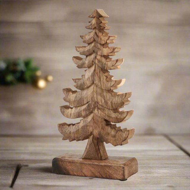 Shades 4 Seasons Wooden Christmas Tree Decoration BROWN WOOD Shades 4 Seasons