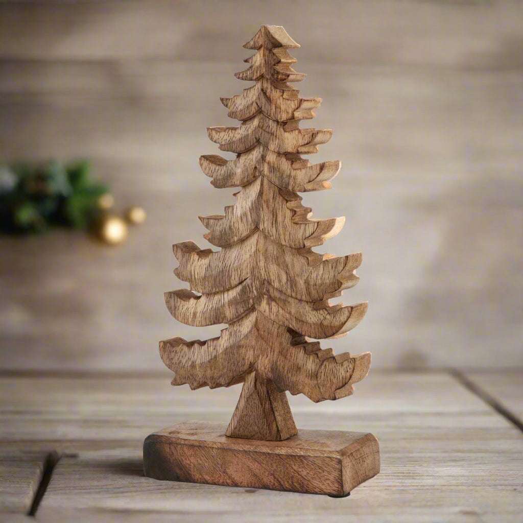 Shades 4 Seasons Wooden Christmas Tree Decoration BROWN WOOD Shades 4 Seasons