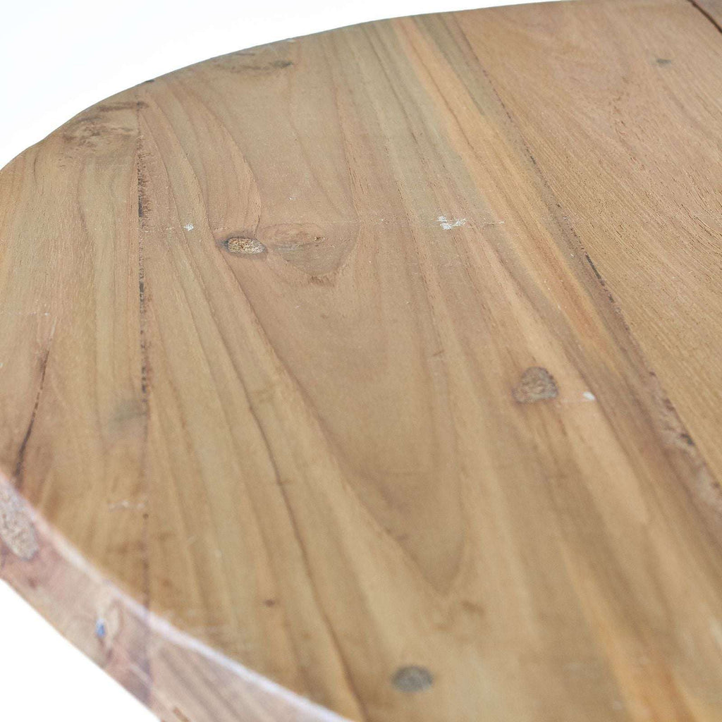 Round Folding Coffee Table - 50cm - Recycled Wood AW-Dropship