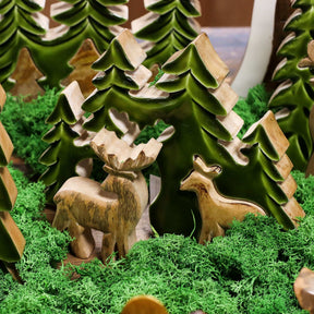 Lost in the Forrest - Two Dear in the Forrest 3D Wooden Decoration - 18x23cm AW Dropship UK