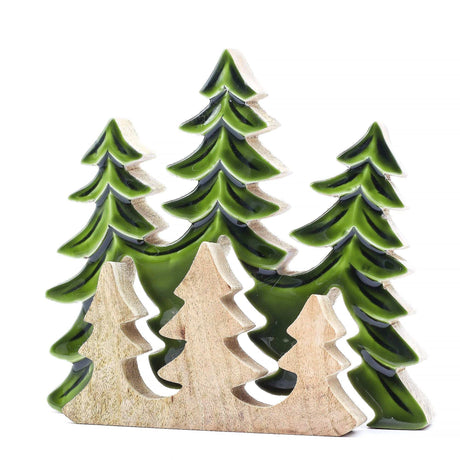 Lost in the Forrest - Three Trees 3D Wooden Decoration - 20x23cm AW Dropship UK