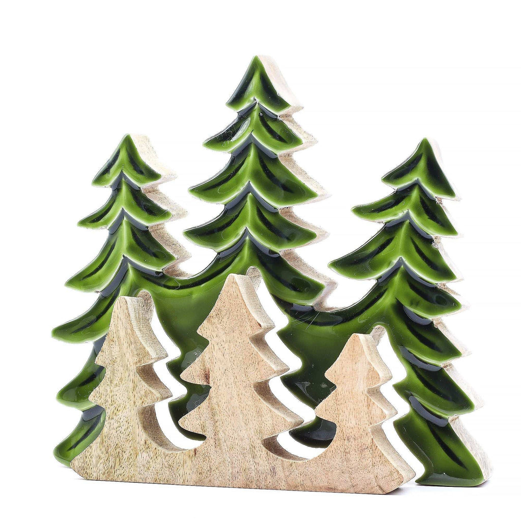 Lost in the Forrest - Three Trees 3D Wooden Decoration - 20x23cm AW Dropship UK