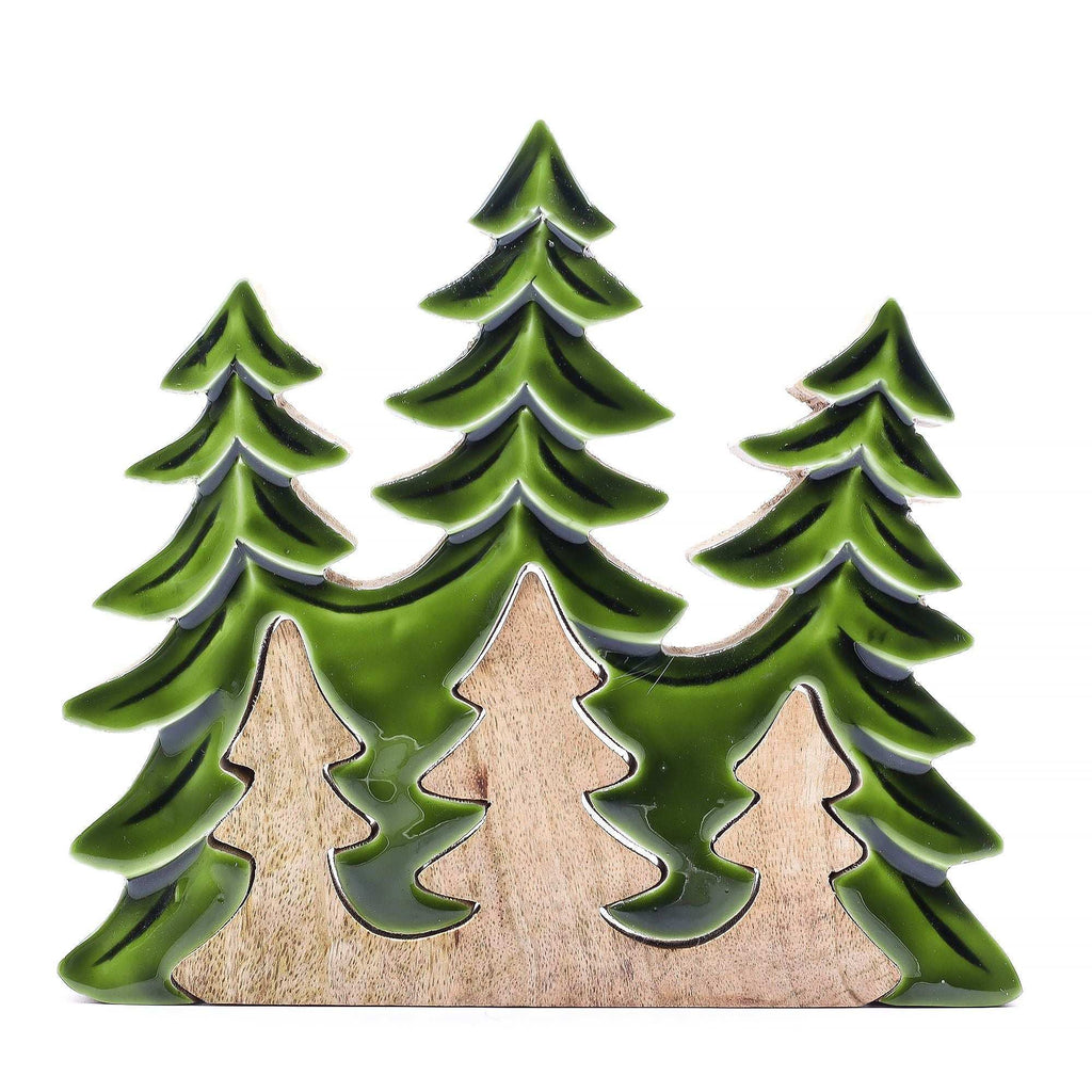 Lost in the Forrest - Three Trees 3D Wooden Decoration - 20x23cm AW Dropship UK