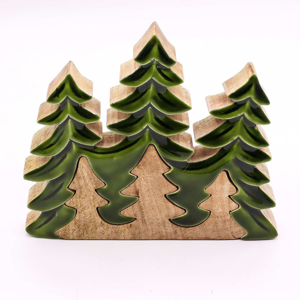 Lost in the Forrest - Three Trees 3D Wooden Decoration - 20x23cm AW Dropship UK