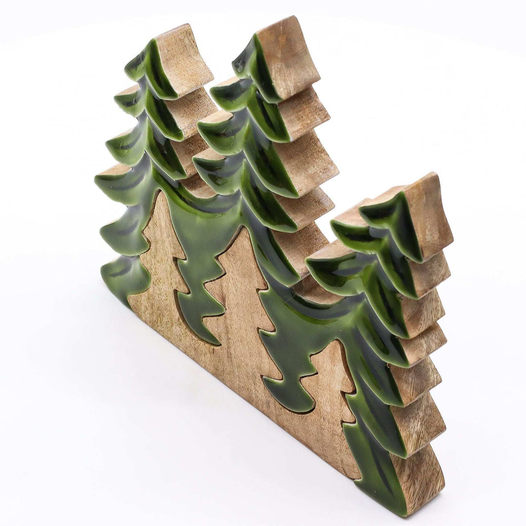Lost in the Forrest - Three Trees 3D Wooden Decoration - 20x23cm AW Dropship UK