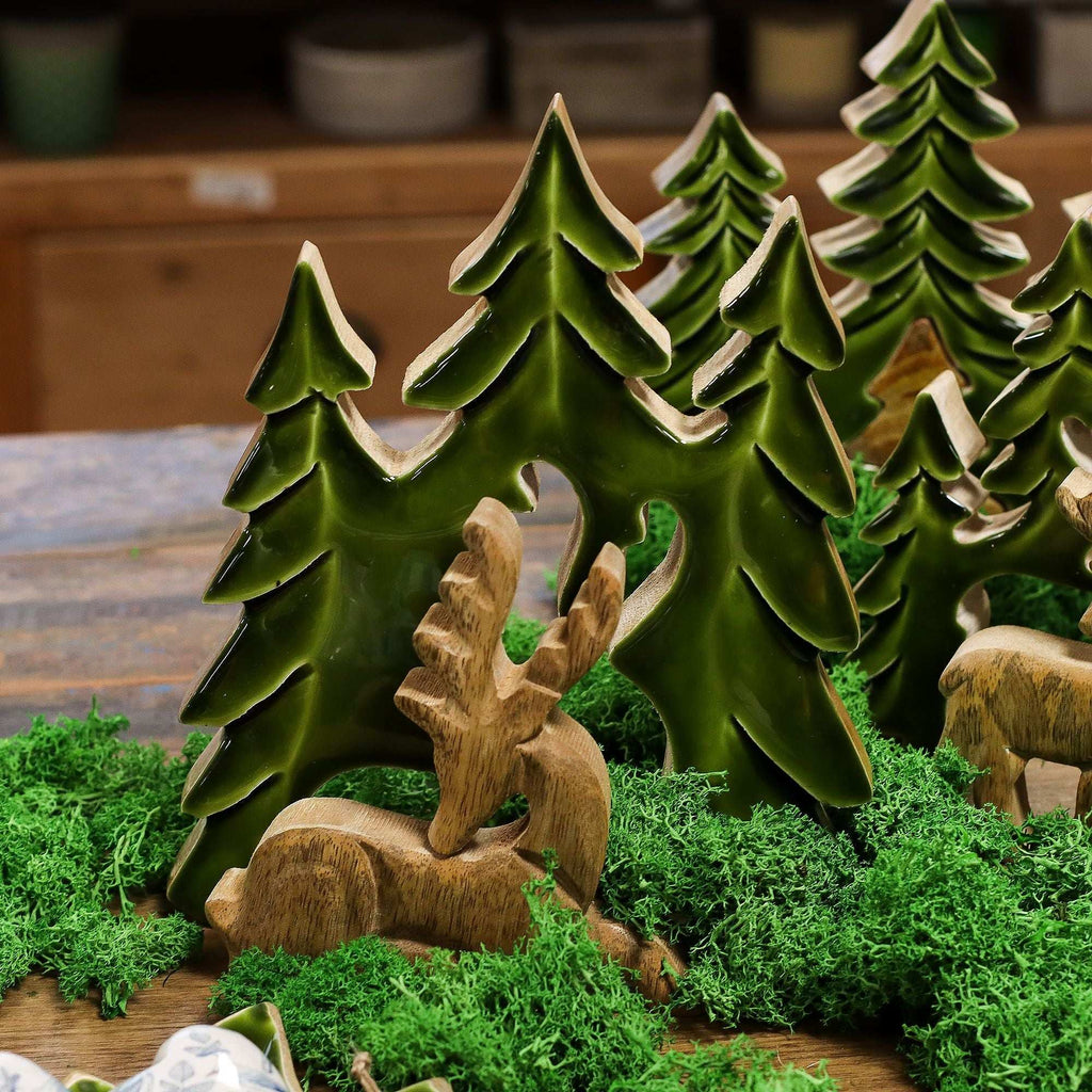 Lost in the Forrest - Stag in the Forrest 3D Wooden Decoration - 23x20cm AW Dropship UK