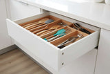 Orsina Drawer Organiser with Natural Wood Finish for Kitchen Utensils and Cutlery Storage