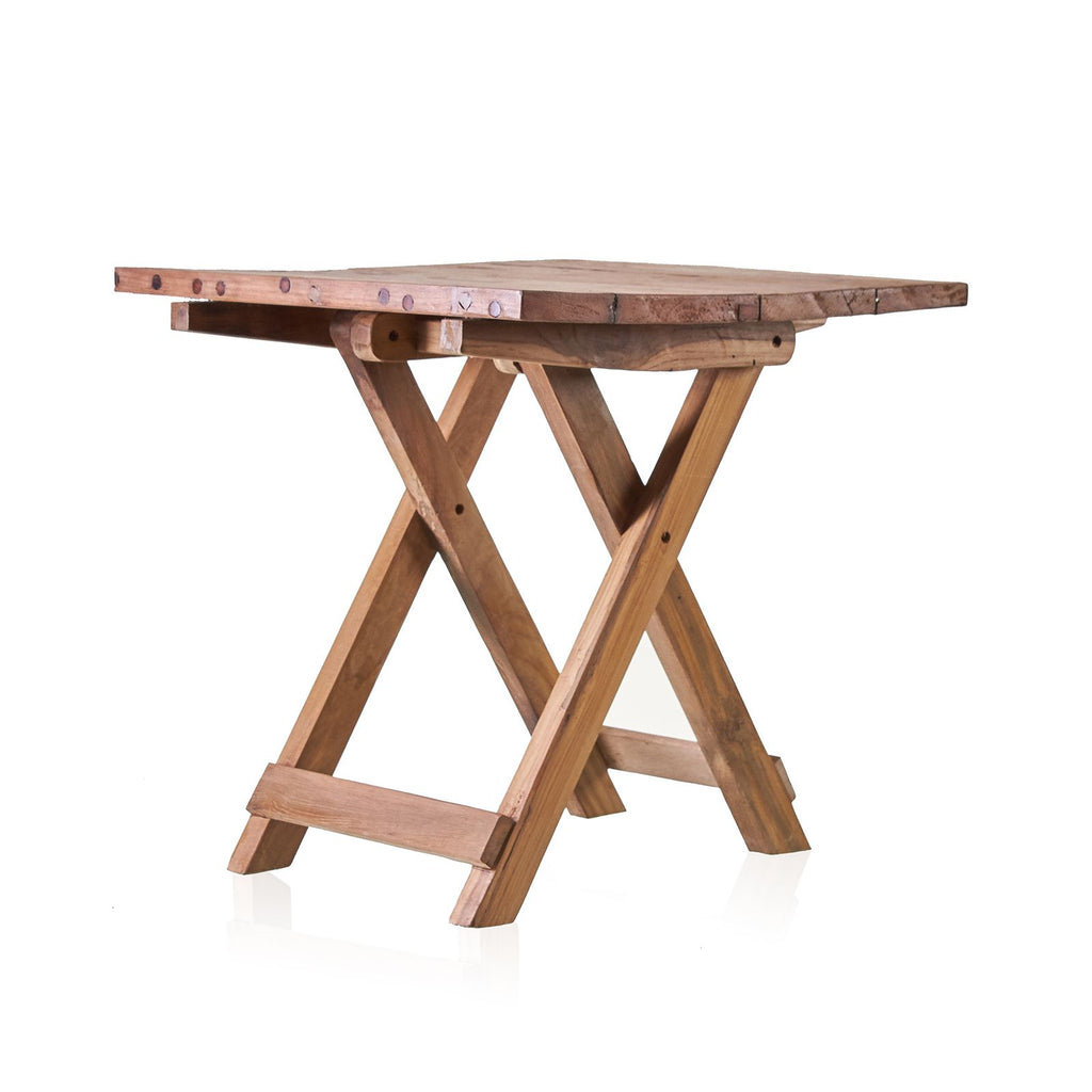 Square Folding Coffee Table - 50cm - Recycled Wood AW-Dropship