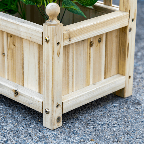 Outsunny Raised Garden Bed with Trellis Garden Planters Outsunny