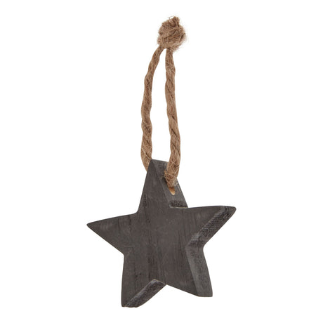 Pack Of 90 Wooden Star Hanging Decorations Shades 4 Seasons
