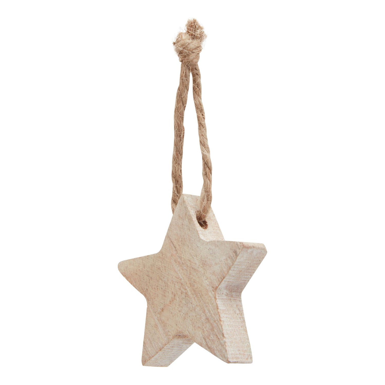 Pack Of 90 Wooden Star Hanging Decorations Shades 4 Seasons