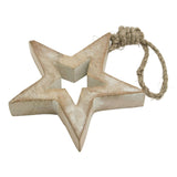 White Wash Collection Small Wooden Hanging Star Decoration Shades 4 Seasons