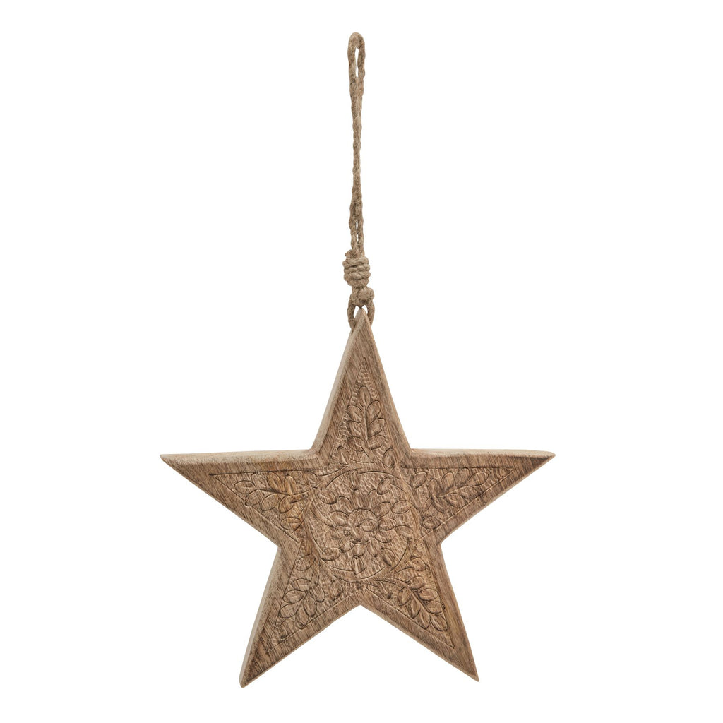 Natural Wooden Patterned Hanging Star Shades 4 Seasons