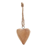 Pack Of 90 Wooden Heart Hanging Decorations Shades 4 Seasons