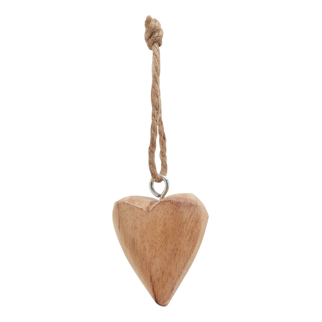Pack Of 90 Wooden Heart Hanging Decorations Shades 4 Seasons