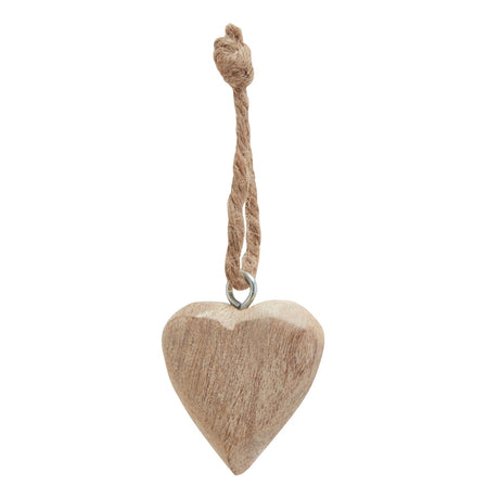 Pack Of 90 Wooden Heart Hanging Decorations Shades 4 Seasons