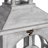 Set Of Three Wooden Lanterns With Archway Design Shades 4 Seasons