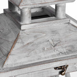 Set Of Three Wooden Lanterns With Traditional Cross Section Shades 4 Seasons