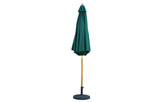 MINT Outdoor Wooden Parasol in Green with a Sturdy Wooden Frame for Garden and Patio Use