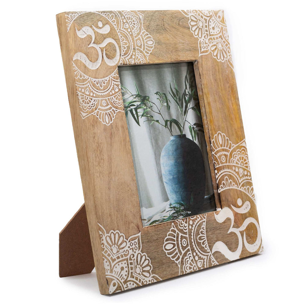 Large Mango Wood Picture Frame - Mandala - White Shades 4 Seasons