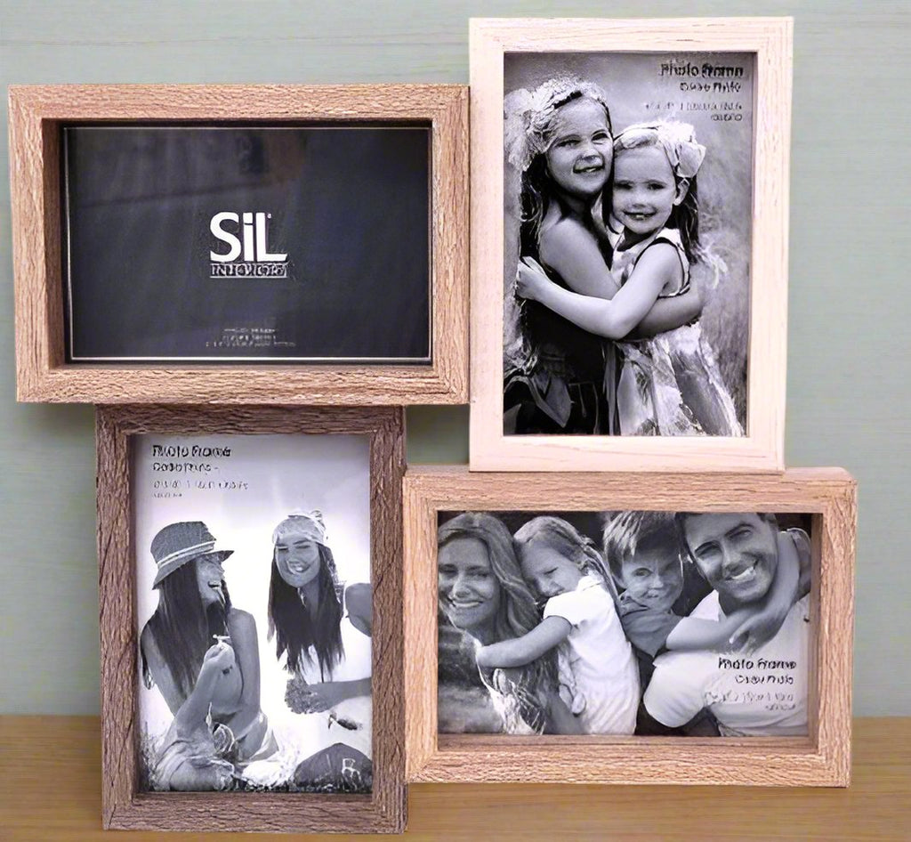 Wooden Quad Photo Frame 31cm Geko Products