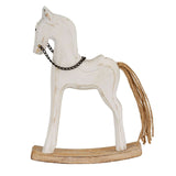 Charming wooden Rocking Horse decoration for festive Christmas room decor by Shades 4 Seasons