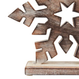 White Wash Collection Wooden Snowflake Decoration Shades 4 Seasons
