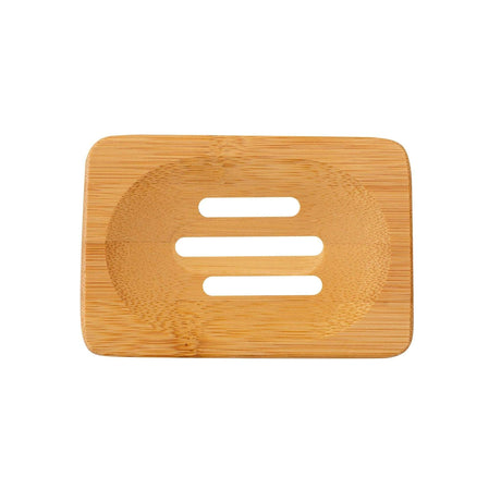 Eco Bath London Wooden Soap Dish in natural bamboo design with drainage grooves for drying soap