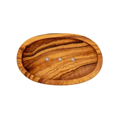 Handcrafted Wooden Soap Dish by Eco Bath London with drainage holes for easy drying