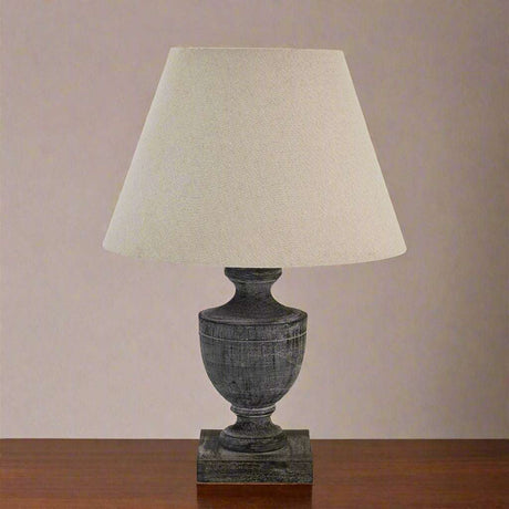 Shades 4 Seasons Wooden Table Lamp with Fabric Shade BROWN WOOD Shades 4 Seasons