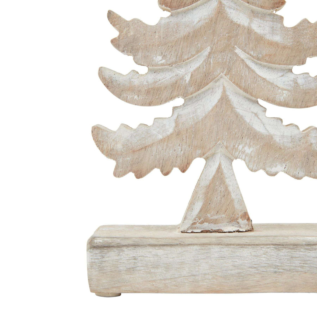 White Wash Collection Wooden Tiered Tree Decoration Shades 4 Seasons
