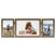 vidaXL White Wooden Trifold Photo Frame for Home Decor light brown vidaXL