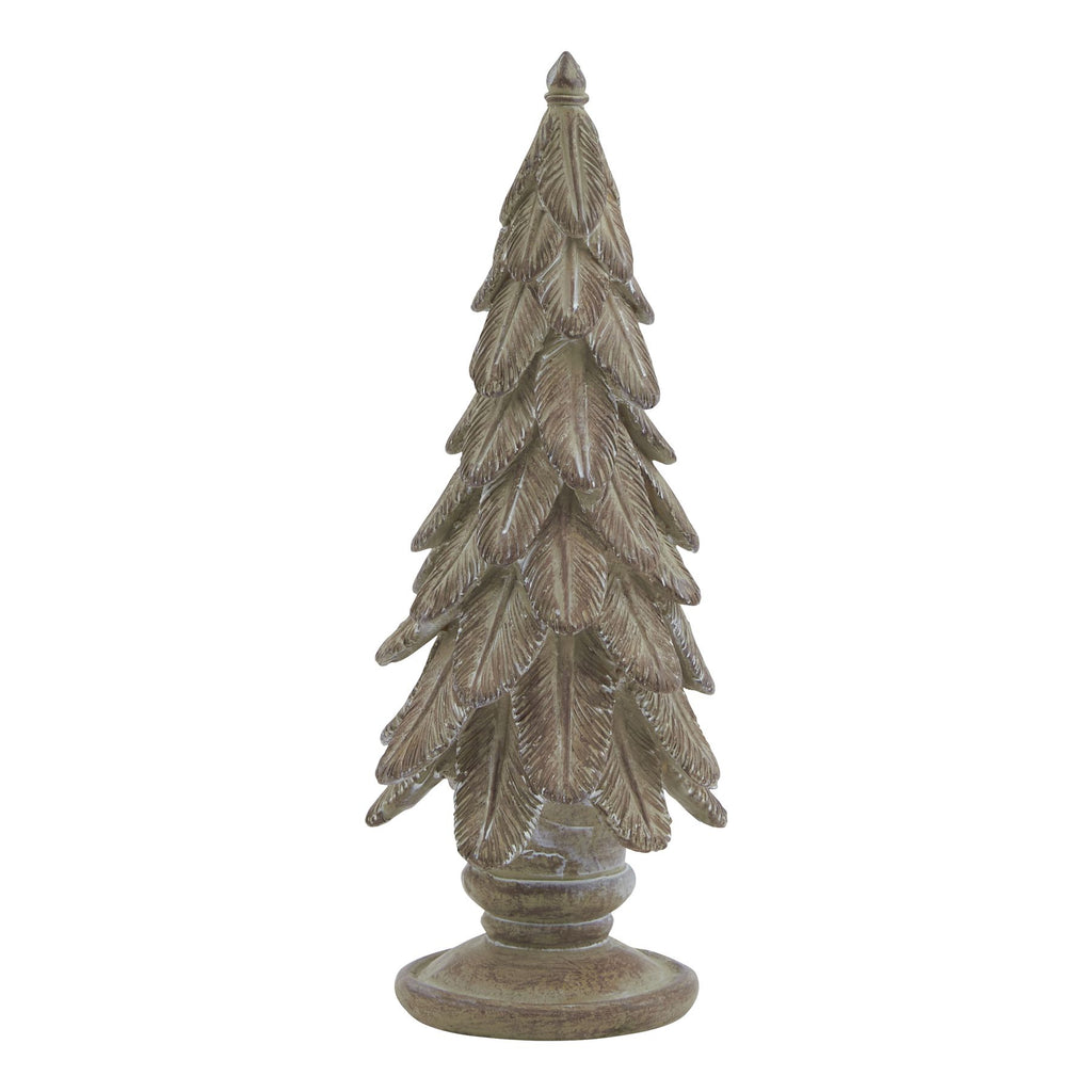 Shades 4 Seasons Spruce Tree Sculpture LED Table Decor BROWN RESIN Shades 4 Seasons