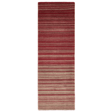The Rugs Wool Rug with a Striped Design in Red and Beige for Modern Interiors