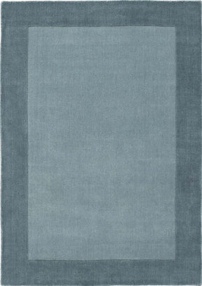 Soft blue Wool Rug with a modern design, perfect for adding elegance to any room