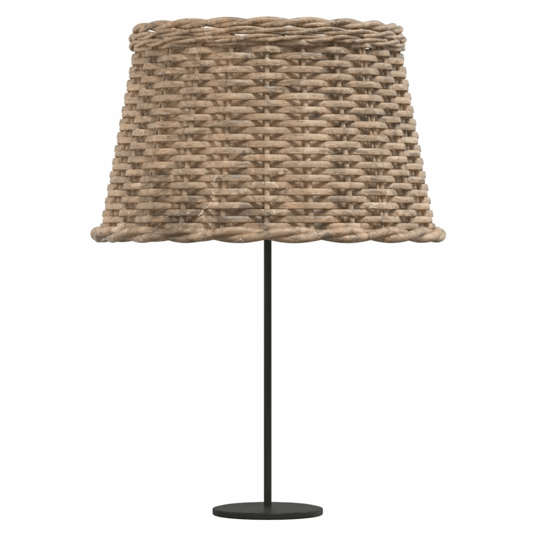 vidaXL Natural Woven Lamp Shade with Metal Base for a Rustic Home Decor Style