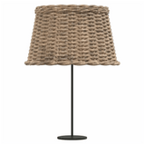 vidaXL Natural Woven Lamp Shade with Metal Base for a Rustic Home Decor Style