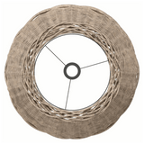 vidaXL Natural Woven Lamp Shade with Circular Design for a Rustic Lighting Style