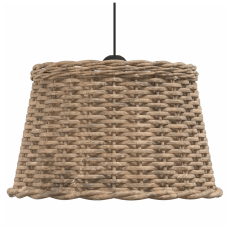 VidaXL Woven Natural Rattan Lamp Shade with Rustic Design for Home Illumination