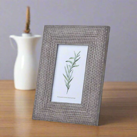 Shades 4 Seasons Woven Photo Frame - Stylish Home Accessory GREY WOOD Shades 4 Seasons