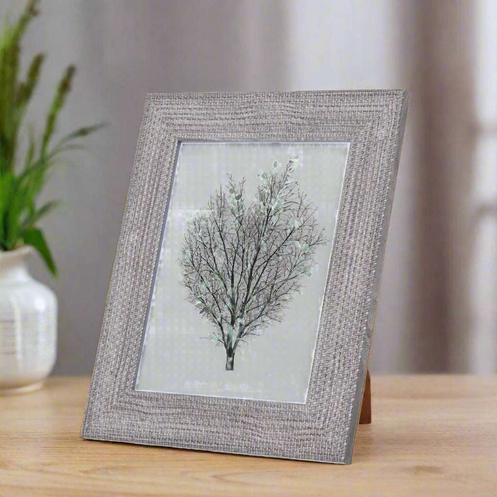 Shades 4 Seasons Woven Photo Frame for Stylish Decor GREY WOOD Shades 4 Seasons