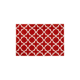 Orsina Woven Rug in Red with White Geometric Pattern for Stylish Home Decor