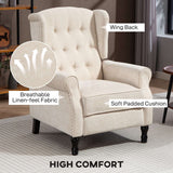 HOMCOM 150 Degree Reclining Vintage Armchair with footrest